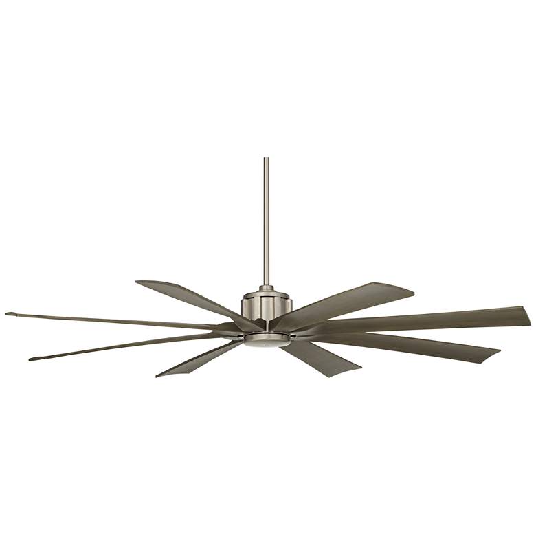 Image 5 70 inch Possini Euro Defender Nickel and Oak Large Ceiling Fan with Remote more views