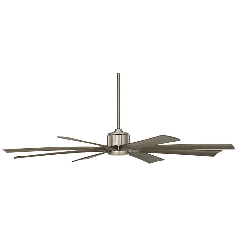 Image 6 70 inch Possini Euro Defender Nickel and Oak Large Ceiling Fan with Remote more views