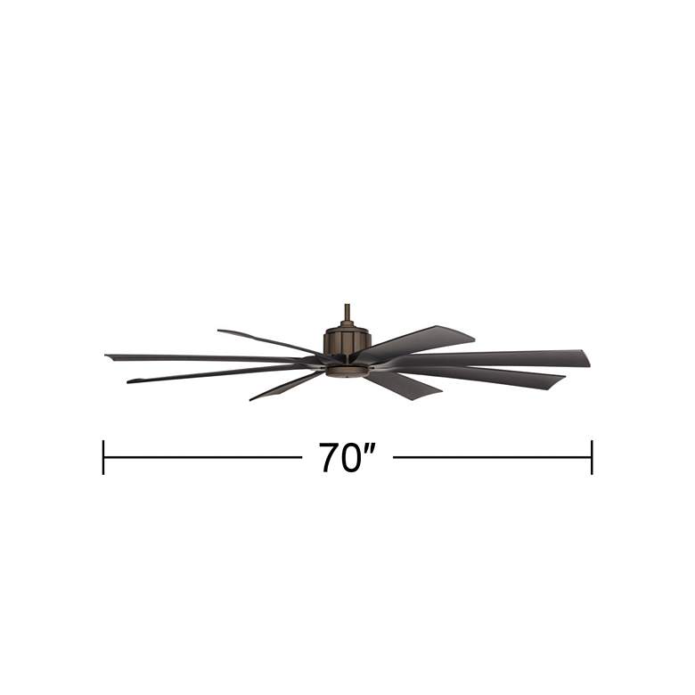 Image 7 70" Possini Euro Defender Oil-Rubbed Bronze Damp Ceiling Fan more views