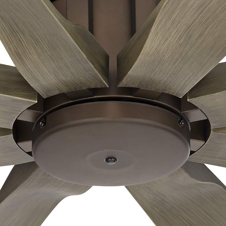 Image 3 70" Possini Euro Defender Oil-Rubbed Bronze Oak Damp Ceiling Fan more views