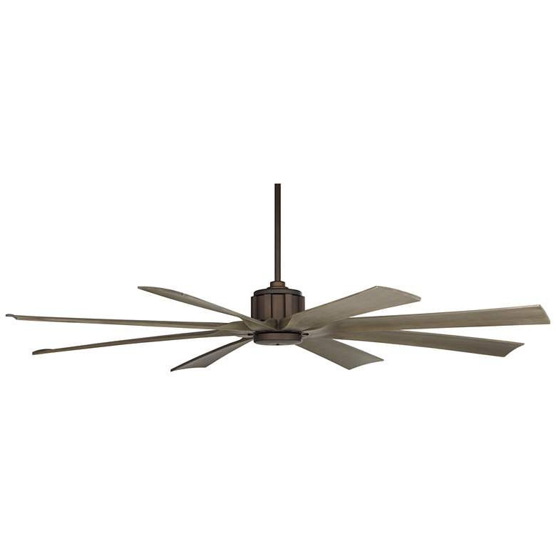 Image 5 70" Possini Euro Defender Oil-Rubbed Bronze Oak Damp Ceiling Fan more views