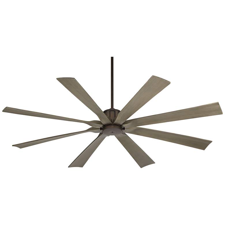 Image 6 70" Possini Euro Defender Oil-Rubbed Bronze Oak Damp Ceiling Fan more views