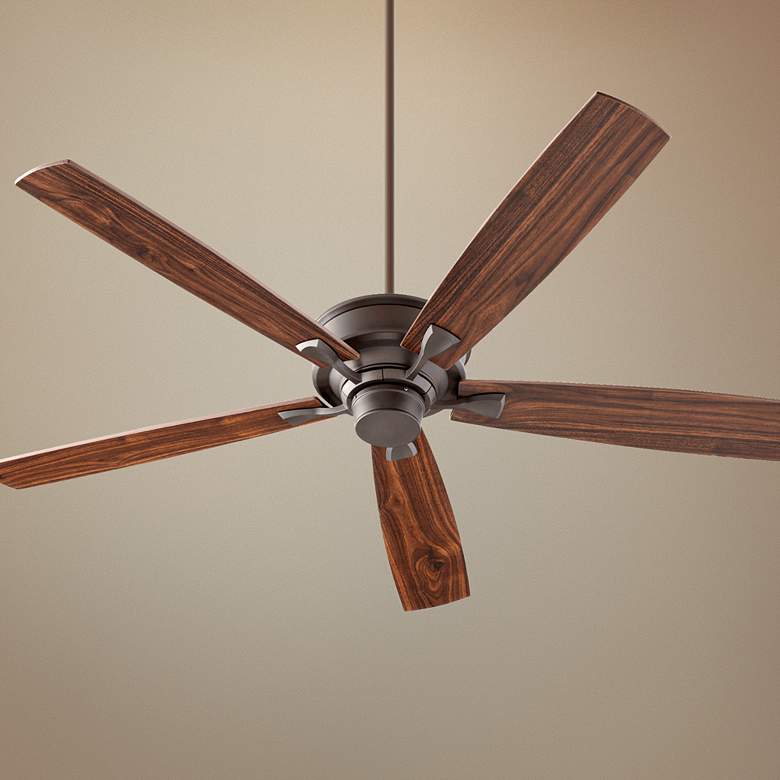 Image 1 70 inch Quorum Alton Oiled Bronze Large Ceiling Fan with Wall Control