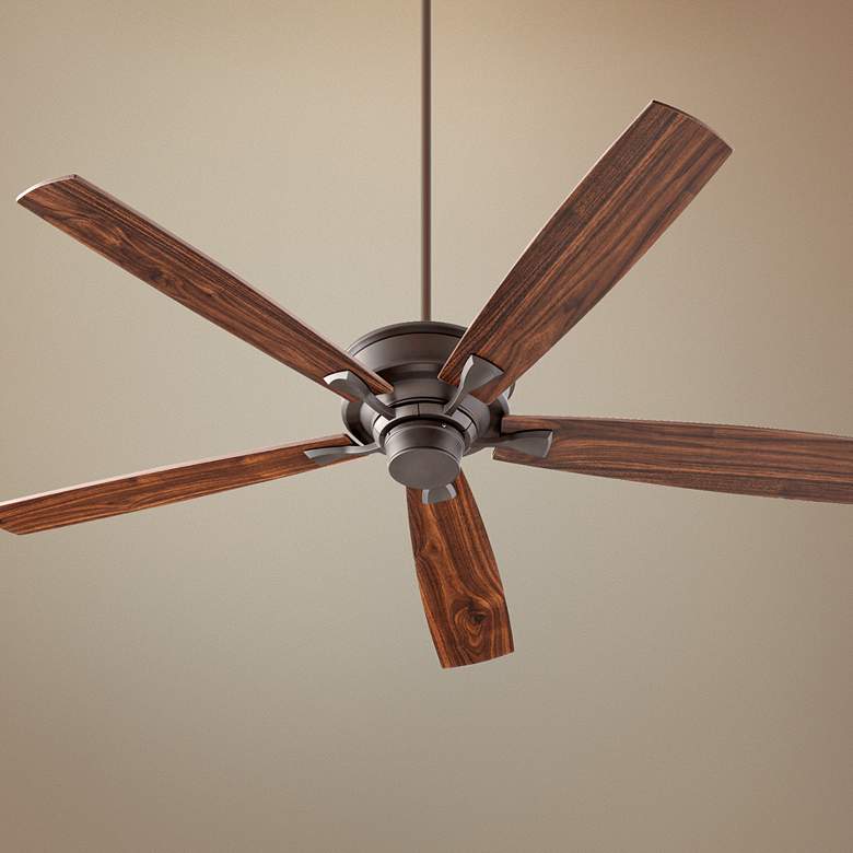 Image 1 70" Quorum Alton Oiled Bronze Large Ceiling Fan with Wall Control