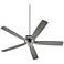 70" Quorum Alton Satin Nickel Large Ceiling Fan with Wall Control