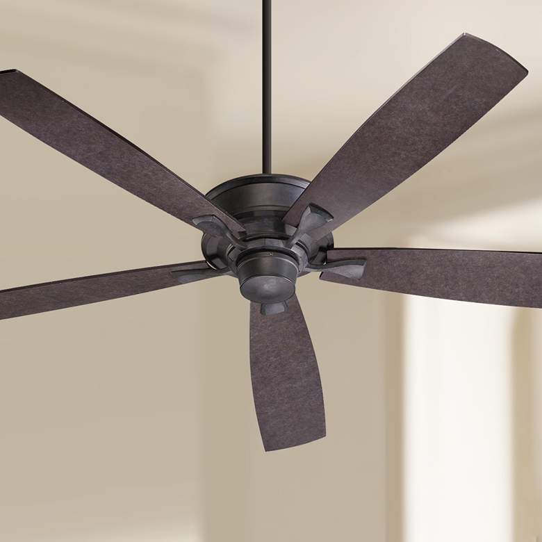 Image 1 70 inch Quorum Alton Toasted Sienna Large Ceiling Fan with Wall Control