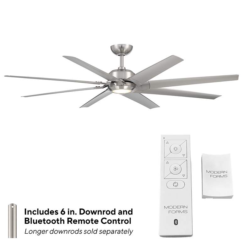 Image 6 70 inch Roboto XL Brushed Nickel LED Smart Ceiling Fan more views