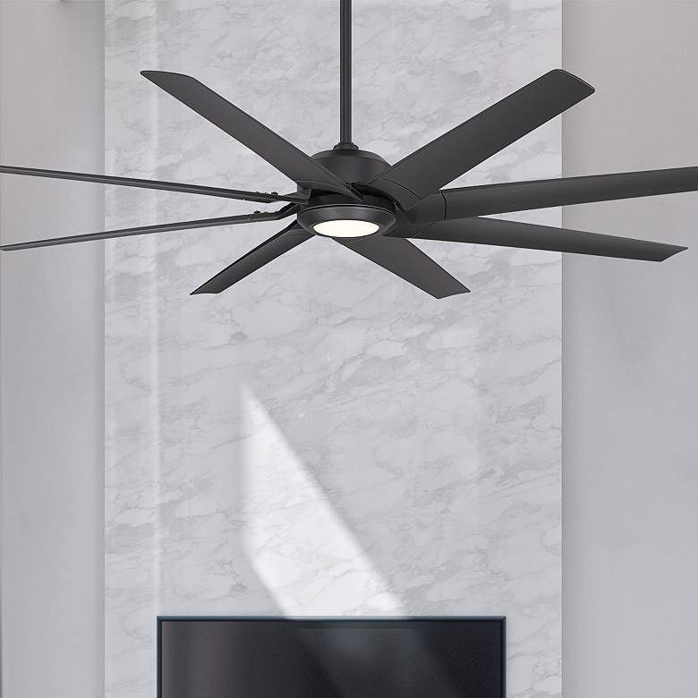 70&quot; Roboto XL Matte Black LED Smart Ceiling Fan