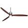 70" Sonnet Craftmade Chrome and Walnut LED Large Ceiling Fan