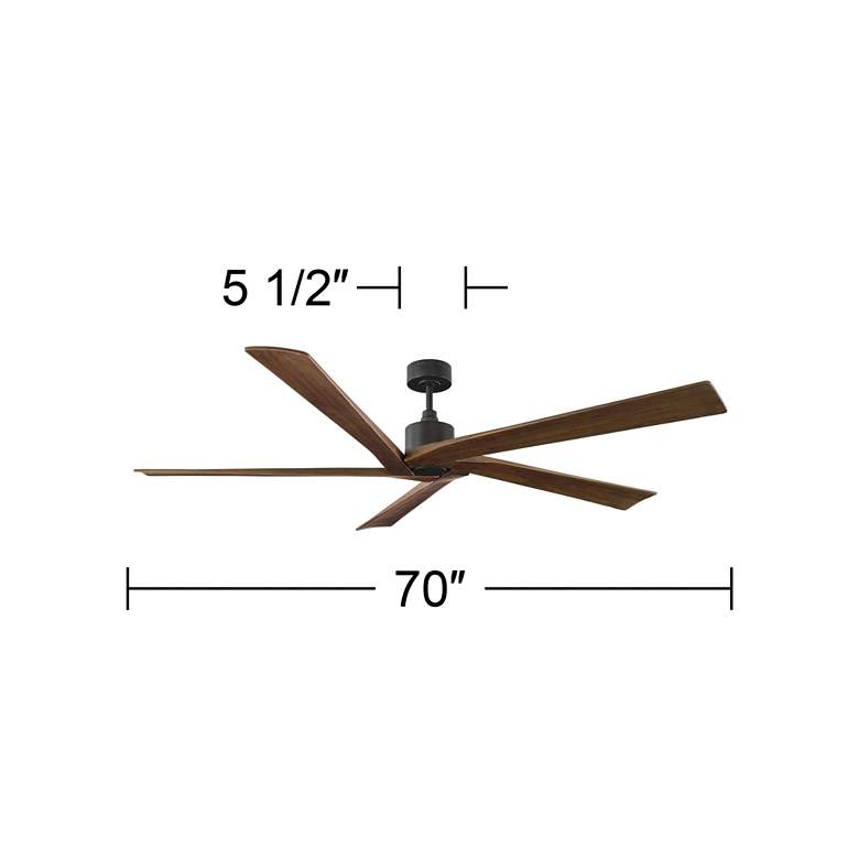 Image 6 70" Visual Comfort Aspen Aged Pewter DC Large Outdoor Fan with Remote more views