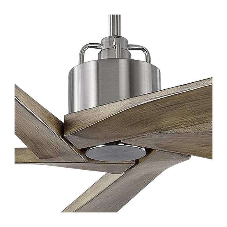 Image 3 70" Visual Comfort Aspen Brushed Steel Damp DC Ceiling Fan with Remote more views