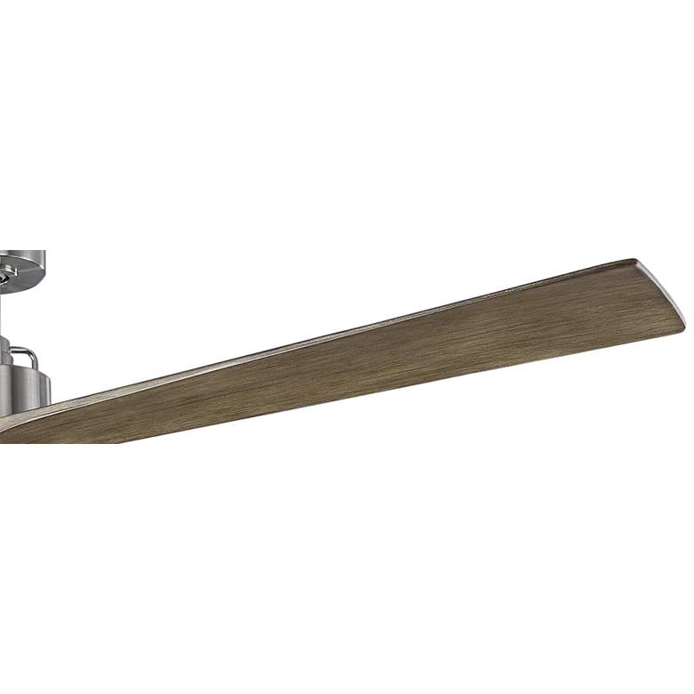 Image 4 70" Visual Comfort Aspen Brushed Steel Damp DC Ceiling Fan with Remote more views