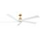 70" Visual Comfort Aspen DC Brass Outdoor Ceiling Fan with Remote