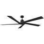 2_70" Visual Comfort Aspen Midnight Black Outdoor Fan with Remote