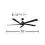 5_70" Visual Comfort Aspen Midnight Black Outdoor Fan with Remote more views