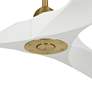 3_70" Visual Comfort Maverick Brass White Damp Ceiling Fan with Remote more views