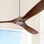 1_70" Visual Comfort Maverick Brushed Steel Walnut Damp Fan with Remote