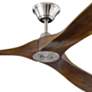 3_70" Visual Comfort Maverick Brushed Steel Walnut Damp Fan with Remote more views
