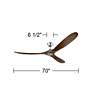 4_70" Visual Comfort Maverick Brushed Steel Walnut Damp Fan with Remote more views