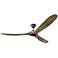 70" Visual Comfort Maverick Max Aged Pewter Ceiling Fan with Remote
