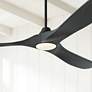 1_70" Visual Comfort Maverick Max Black Damp Rated LED Fan with Remote