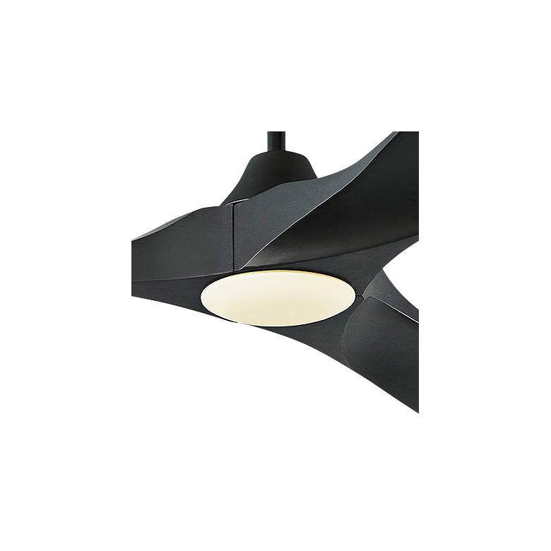Image 3 70" Visual Comfort Maverick Max Black Damp Rated LED Fan with Remote more views