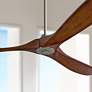 1_70" Visual Comfort Maverick Max Brushed Steel Koa Damp Fan with Remote