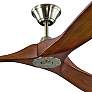 3_70" Visual Comfort Maverick Max Brushed Steel Koa Damp Fan with Remote more views