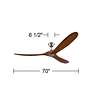 4_70" Visual Comfort Maverick Max Brushed Steel Koa Damp Fan with Remote more views