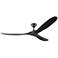 70" Visual Comfort Maverick Max Damp Matte Black Fan with Remote