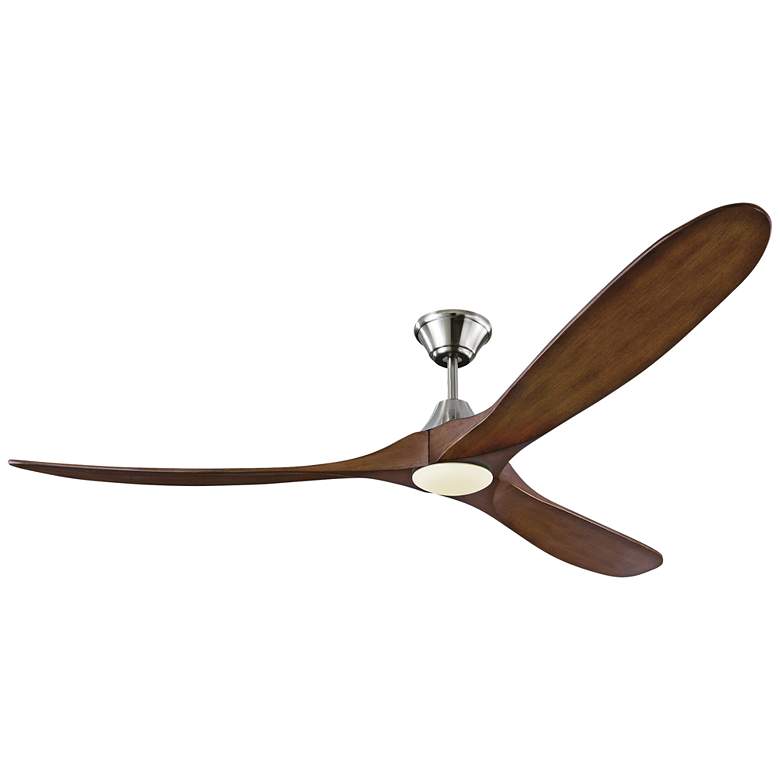 Image 2 70" Visual Comfort Maverick Max Koa Wood Damp Ceiling Fan with Remote