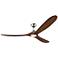 70" Visual Comfort Maverick Max Koa Wood Damp Ceiling Fan with Remote