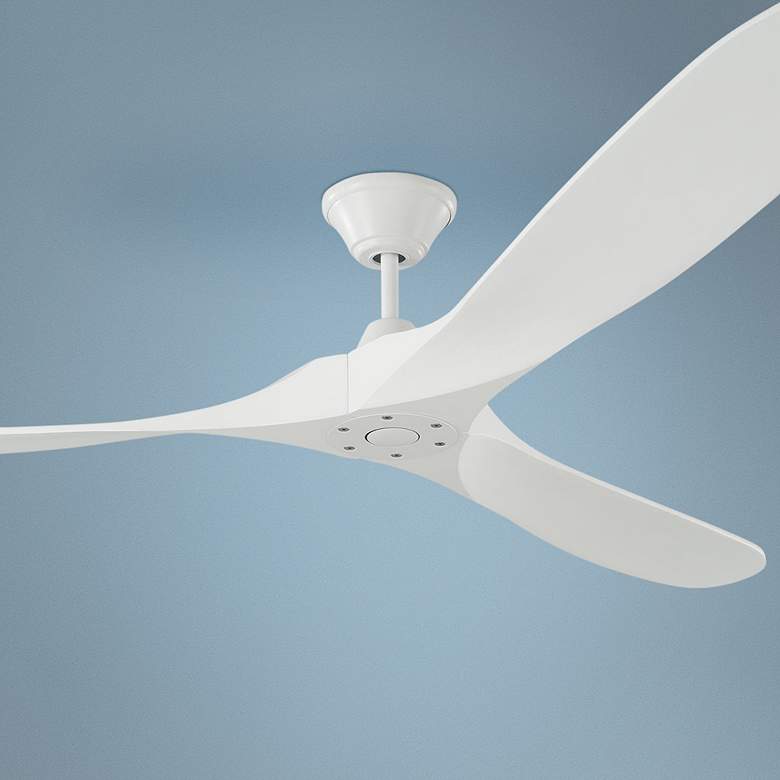 Image 1 70" Visual Comfort Maverick Max Matte White Ceiling Fan with Remote