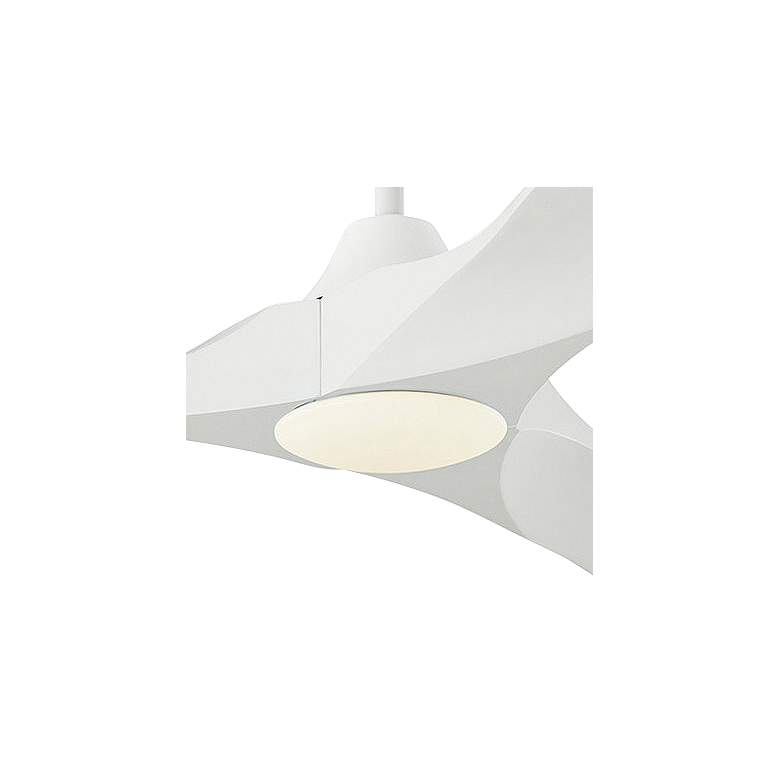 Image 3 70" Visual Comfort Maverick Max Matte White Damp LED Fan with Remote more views