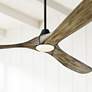 1_70" Visual Comfort Maverick Max Pewter Oak LED Ceiling Fan with Remote