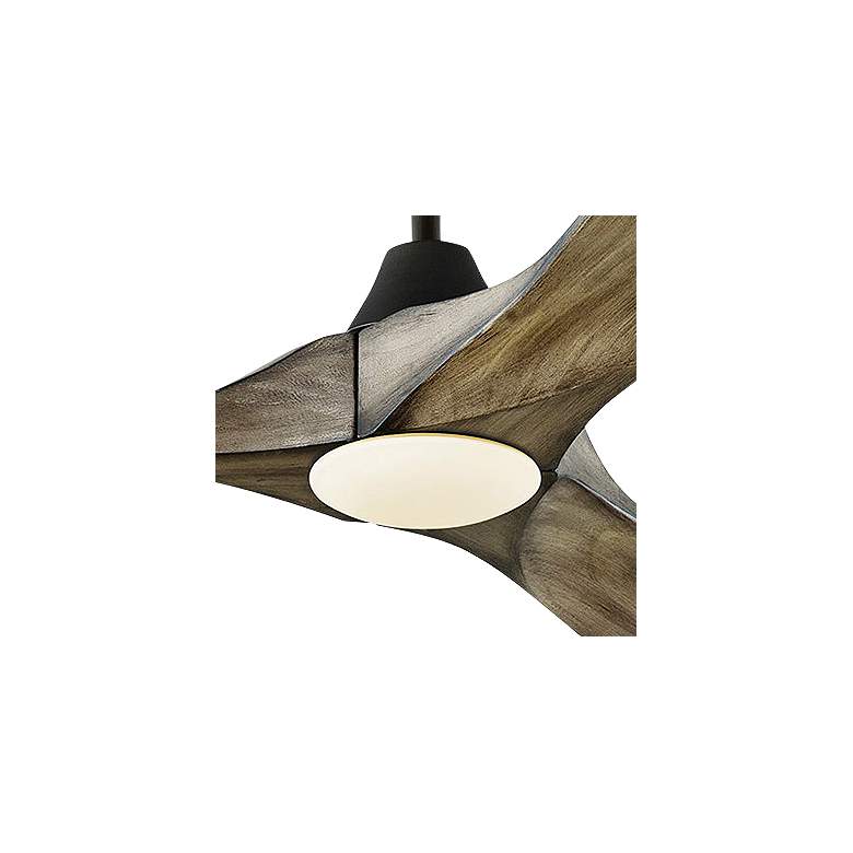 Image 3 70" Visual Comfort Maverick Max Pewter Oak LED Ceiling Fan with Remote more views