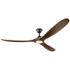 70" Visual Comfort Maverick Max Walnut LED Ceiling Fan with Remote