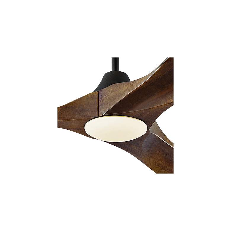 Image 3 70" Visual Comfort Maverick Max Walnut LED Ceiling Fan with Remote more views