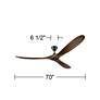 4_70" Visual Comfort Maverick Walnut Ceiling Fan with Remote more views