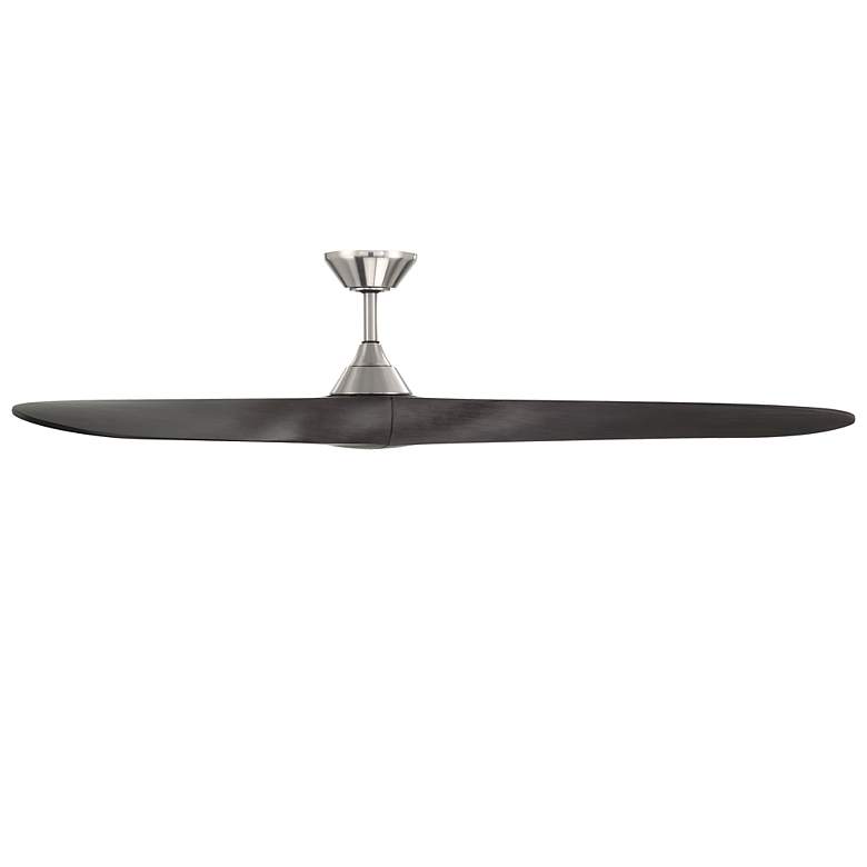 Image 3 70" WAC Malibu Brushed Nickel Smart Outdoor LED Ceiling Fan more views