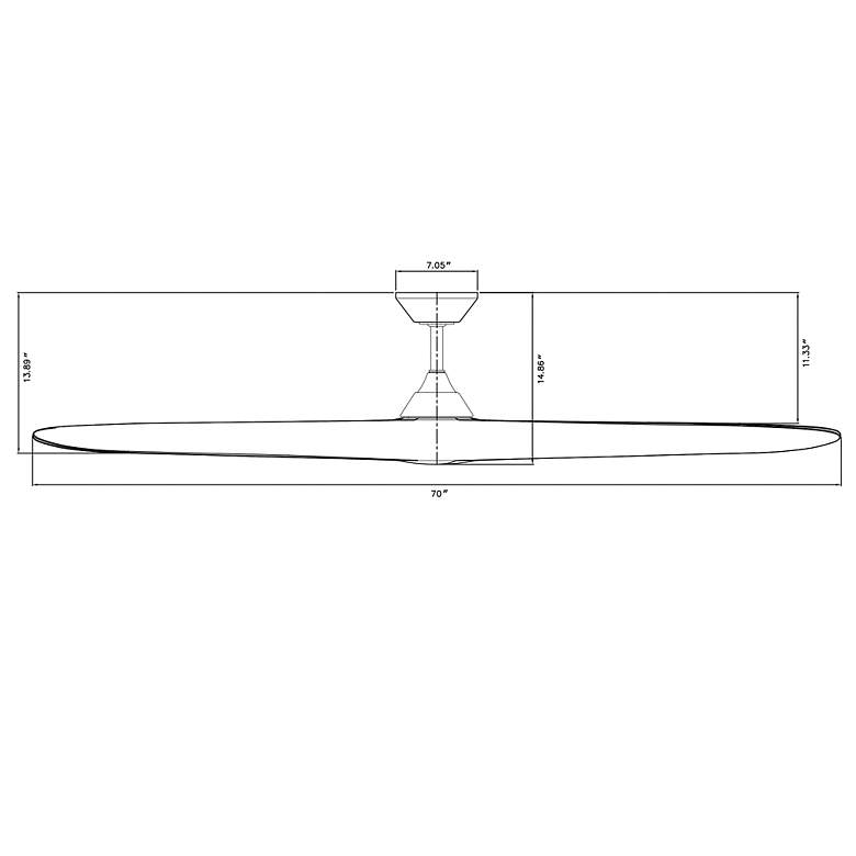 Image 5 70" WAC Malibu Matte Black Smart Outdoor LED Ceiling Fan more views