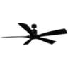 70" Modern Forms Aviator Matte Black Smart Indoor/Outdoor Ceiling Fan