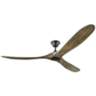 70" Monte Carlo Maverick Max Aged Pewter Ceiling Fan with Remote