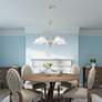 1_Coronado 25 1/2" Wide Brushed Nickel 5-Light Chandelier in scene
