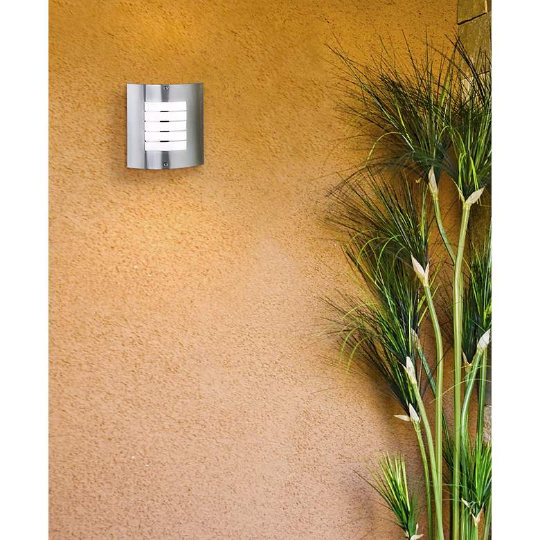 Image 1 Kichler Contemporary Brushed Nickel 10 1/2 inch Outdoor Light in scene