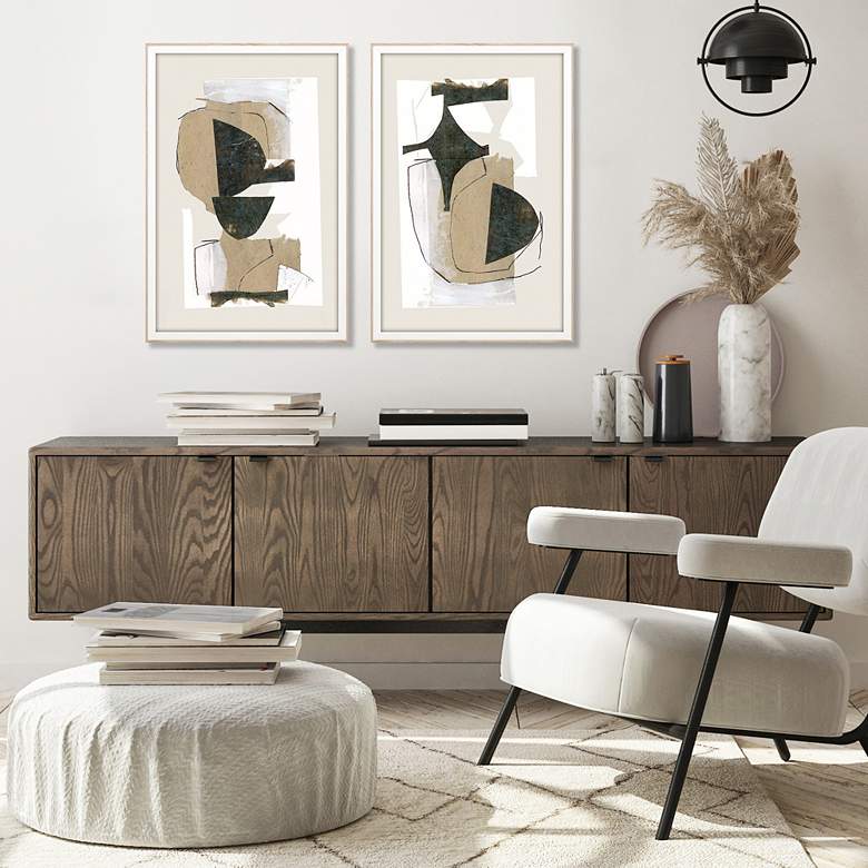 Image 1 Hampstead Heath 26" High 2-Piece Giclee Framed Wall Art Set in scene