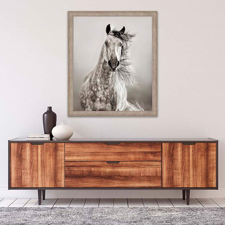 Image 1 Caballo de Andaluz 46"H Rectangular Giclee Framed Wall Art in scene