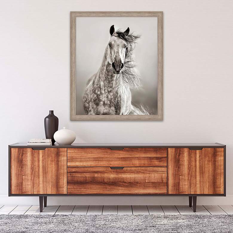 Image 1 Caballo de Andaluz 46 inchH Rectangular Giclee Framed Wall Art in scene