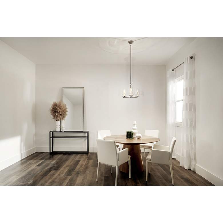 Image 1 Kichler Crosby 18" Wide Brushed Nickel 3-Light Chandelier in scene