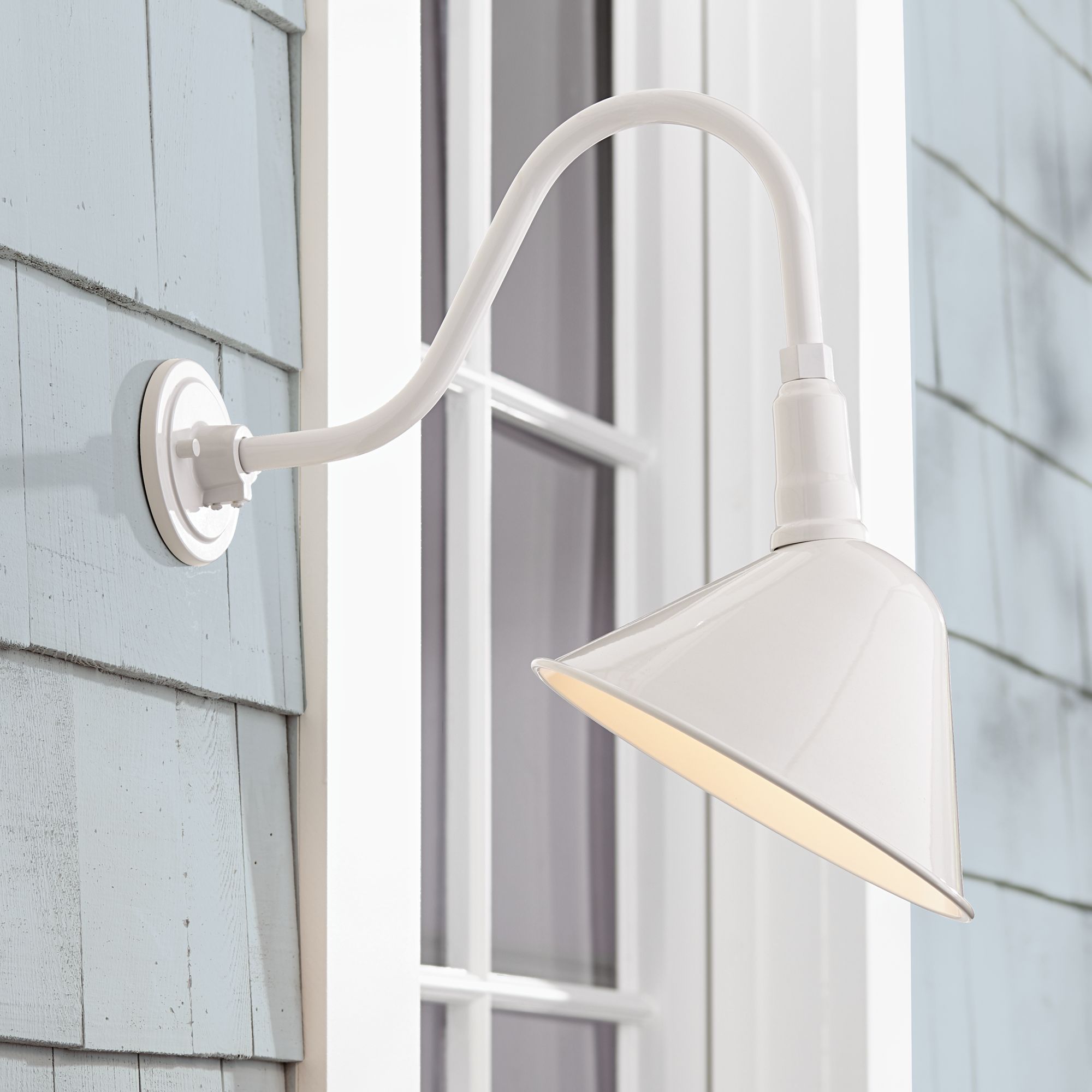 White, Barn Light, Outdoor Lighting Lamps Plus